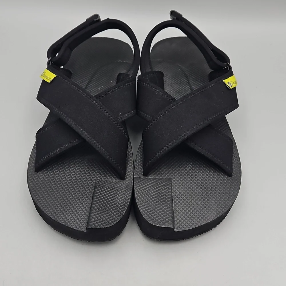 The Healing Sole Black Orthopedic Plantar Fasciitis Sandals Men's 10.5